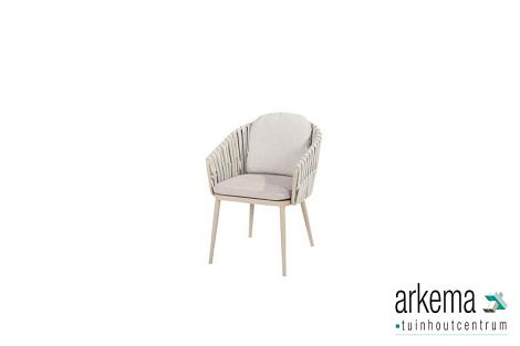 Eva dining chair latte with 2 cushions Latte