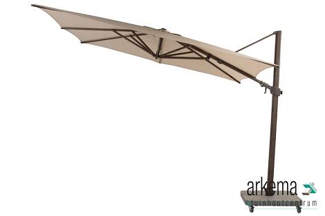 Parasols Siesta Premium 300 x 300 cm. Wenge  frame Beach Solefin with rotation part
