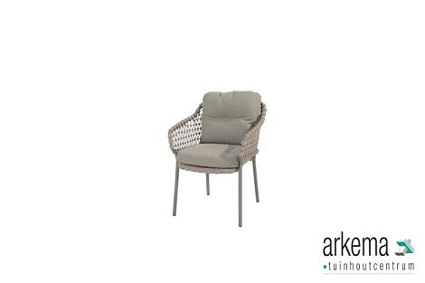 Jura stacking dining chair green with 2 cushions Green
