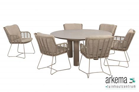 Fabrice dining chair Latte with 2 cushions Latte