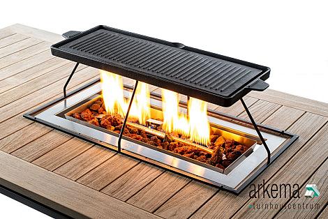 Grillplaat Inbouwbrander Rechthoek 720 x 340 x 250