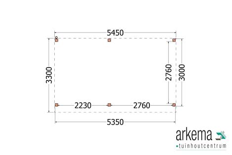 Buitenverblijf Casa 5450x3300x2600mm (bxdxh)