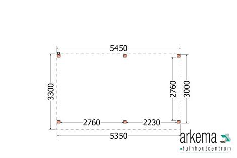 Buitenverblijf Casa 5450x3300x2600mm (bxdxh)