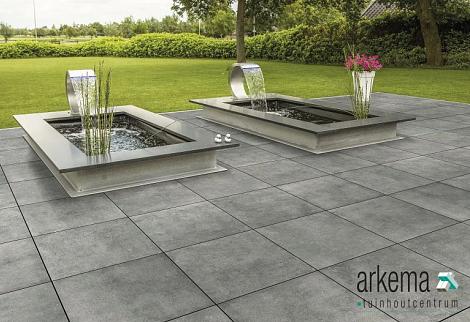 Keramiek 80X80X2 cm Cemento Antracite
