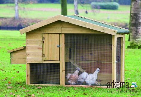 Dierenverblijf incl. dakleer Barnevelder Afmeting: L78xB218xH136cm
