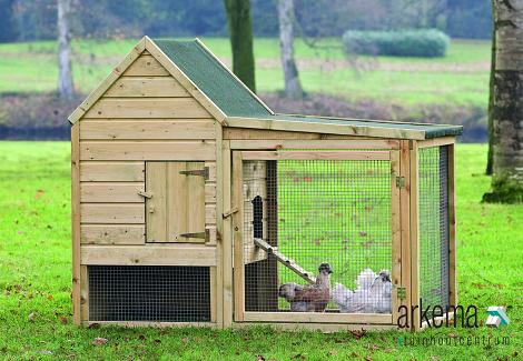 Dierenverblijf incl. dakleer Wyandotte Afmeting: L95xB190xH165cm