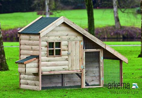 Dierenverblijf incl. dakleer Ancona met lade Afmeting: L100xB250xH170cm