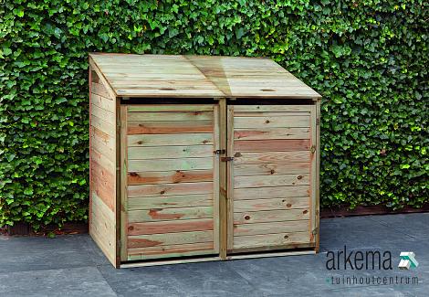 Containerberging geimpregneerd Dubbel B140xD85xH135cm Houtdikte: 12mm