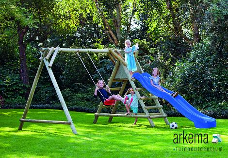 *Speeltoestel Robuust incl. valbeschermer excl. garnituur + 4 ankers