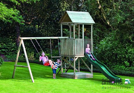 *Speeltoren Alex met schommel incl. garnituur + 4 ankers