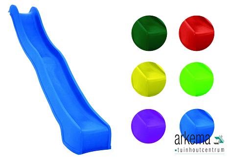 Waveglijbaan kunststof 300cm - Blauw Platform hoogte 150cm