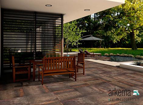 GeoCeramica® 80x80x4 Corten Steel