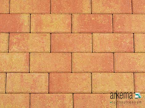 Betonklinker  6 cm terracotta/geel komo