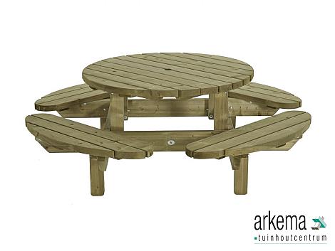 Picknicktafel rond, 210cm