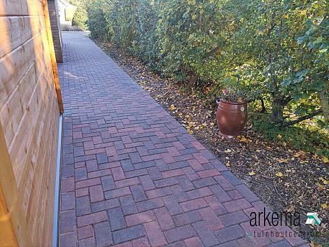 Betonstraatsteen 6 cm rood/zwart komo