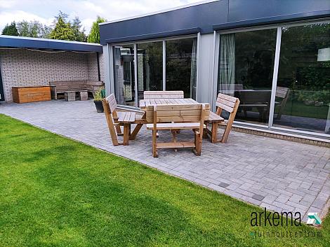 Betonstraatsteen 6 cm grijs/zwart komo