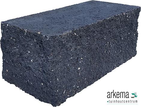 Splitrock hoekstuk 29x13x11 cm antraciet geknipte kopse kant