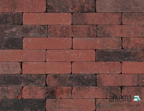 Antiek trommel waalformaat 7 cm rood/zwart