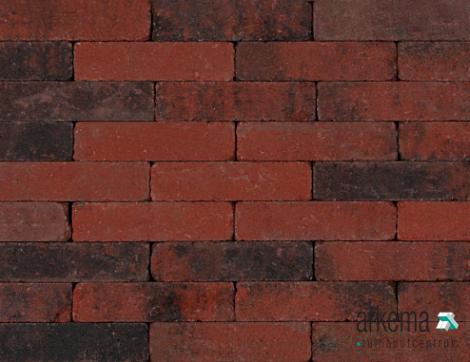 Antiek trommel waalformaat 7 cm rood/zwart