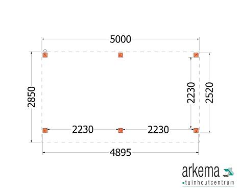 Buitenverblijf Refter XL 5000x2850x2600mm (bxdxh)