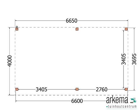 Buitenverblijf Refter XL 6650x4000x2600mm (bxdxh)