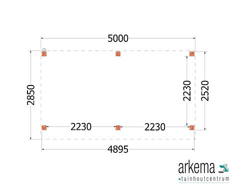 Buitenverblijf Refter XL 5000x2850x2600mm (bxdxh)