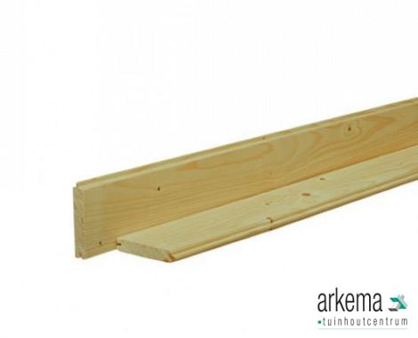 Vloer/ dakhout  2,2 x 12,5 cm lang 450 cm