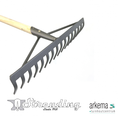 Asfalthark versterkt 16 tands Gestraald 150 cm Gebogen tanden