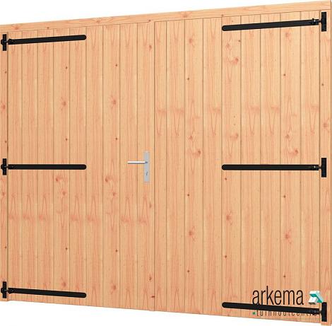 Opgeklampte deur dubbel XL 2400x2100mm + kozijn 2540x2170mm  (zonder hang- en sluitwerk)