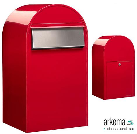 Grande B 3001 i RAL 3001 helderrood + RVS klep