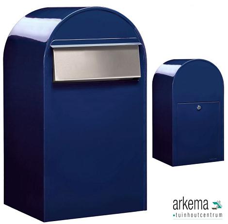Grande B 5003 i RAL 5003 donkerblauw + RVS klep