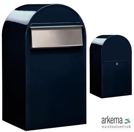 Grande B 5004 i RAL 5004 zwartblauw + RVS klep