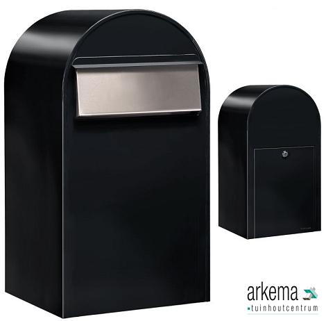 Grande B st9005 i RAL 9005 zwart struktuur + RVS klep