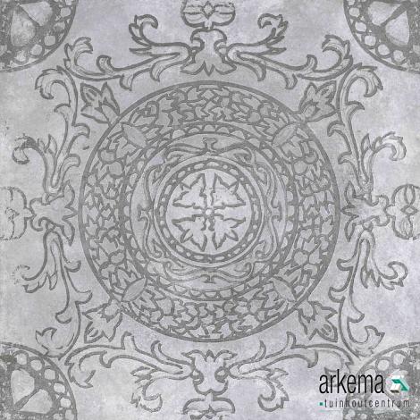 GeoCeramica® 60x60x4 Symbol Circle Smoke