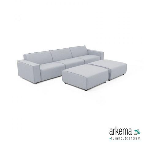 Icon loungeset 6-zits + 2 hockers Mouse Grey
