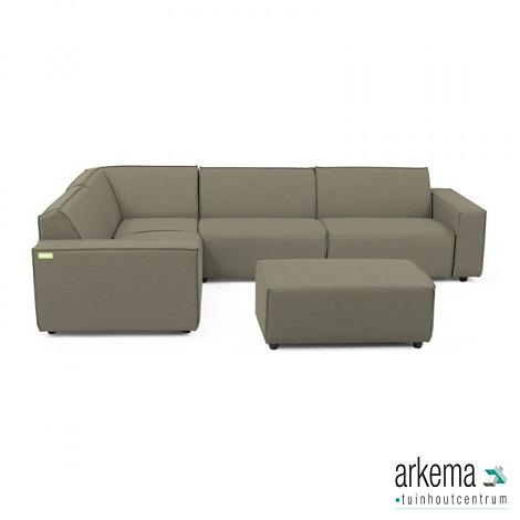 Icon Loungeset 6-zits hoek + hocker small (links) Olive Green