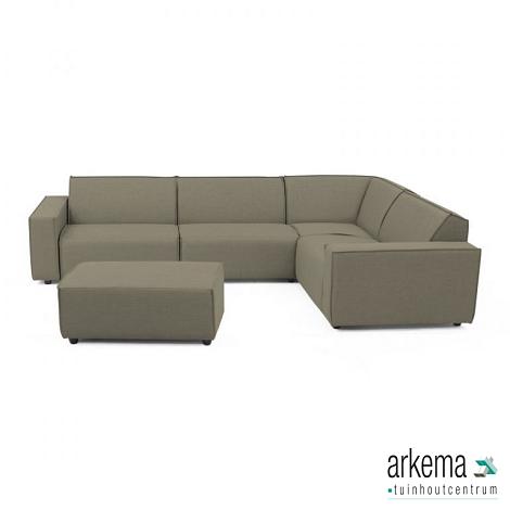 Icon Loungeset 6-zits hoek + hocker small (rechts) Olive Green