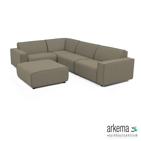 Icon loungeset 6-zits hoek + hocker (links) Olive Green
