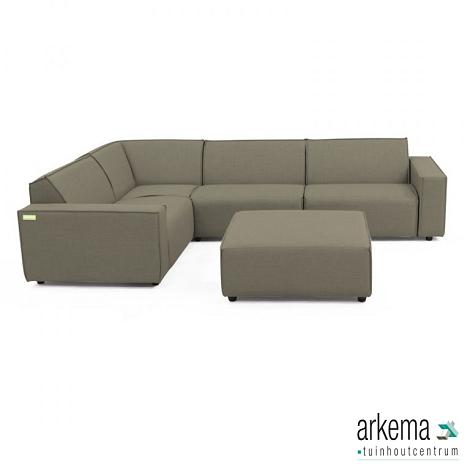 Icon loungeset 6-zits hoek + hocker (links) Olive Green