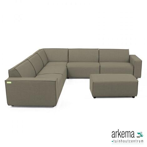 Icon loungeset 8-zits hoek + hocker small (links) Olive Green