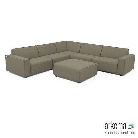 Icon loungeset 8-zits hoek + hocker (links) Olive Green