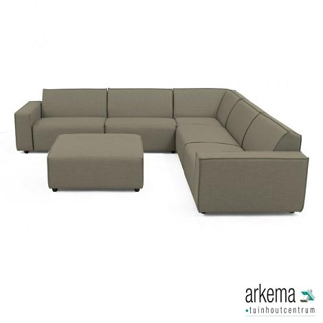 Icon loungeset 8-zits hoek + hocker (rechts) Olive Green
