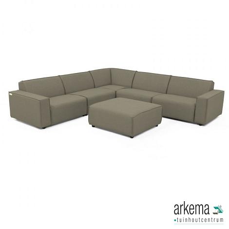 Icon loungeset 8-zits hoek + hocker (rechts) Olive Green