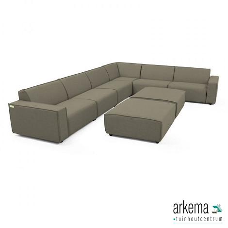 Icon loungeset 10-zits hoek + 2 hockers (rechts) Olive Green