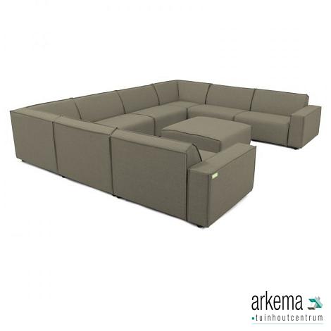 Icon loungeset U-zits + hocker Olive Green
