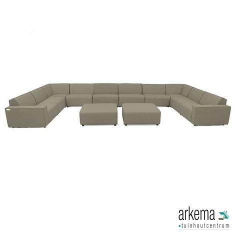 Icon loungeset U-zits extra large + 2 hockers Olive Green