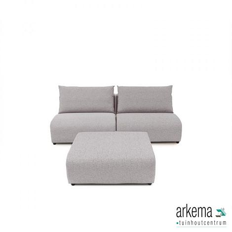 Luxury loungeset straight 220 + hocker Steel