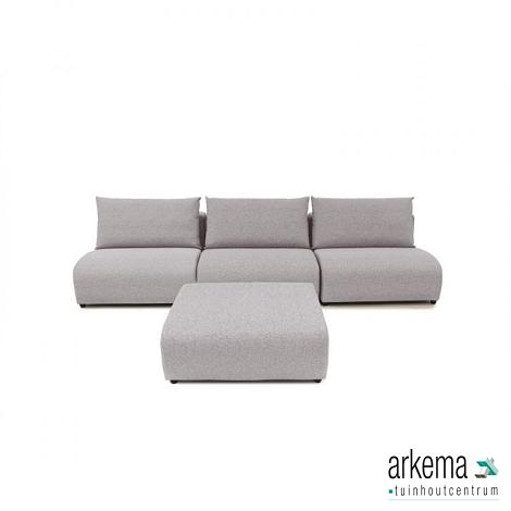 Luxury loungeset straight 330 + hocker Steel