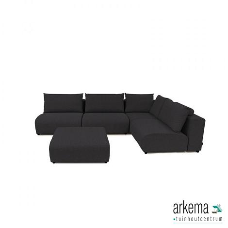 Luxury loungeset corner 230x340 + hocker Anthracite