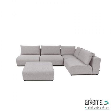 Luxury loungeset corner 230x340 + hocker Steel
